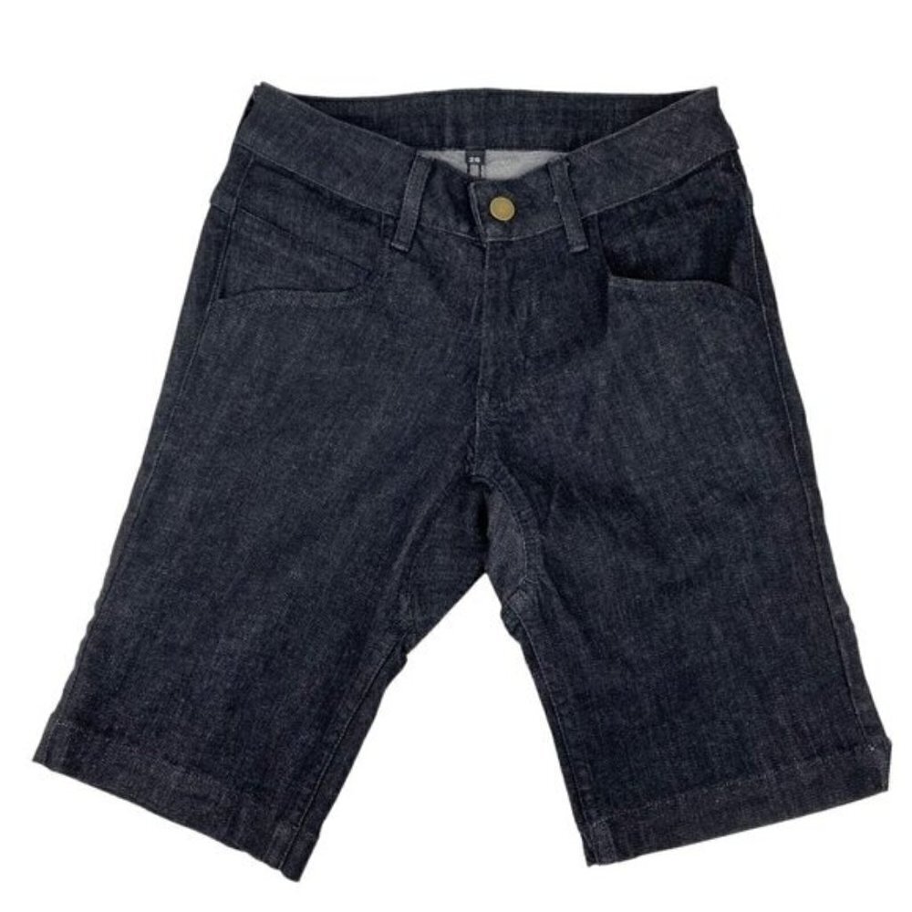Ryb Ride Your Bike Black Summer Shade Denim Jean Cycling Shorts 9.5 oz US 26